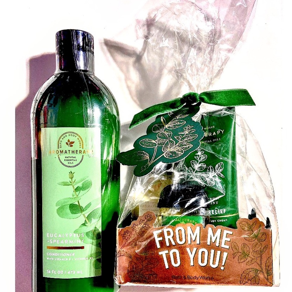 Bath & Body Works Aromatherapy EUCALYPTUS SPEARMINT Gift Set & Hair Conditioner
